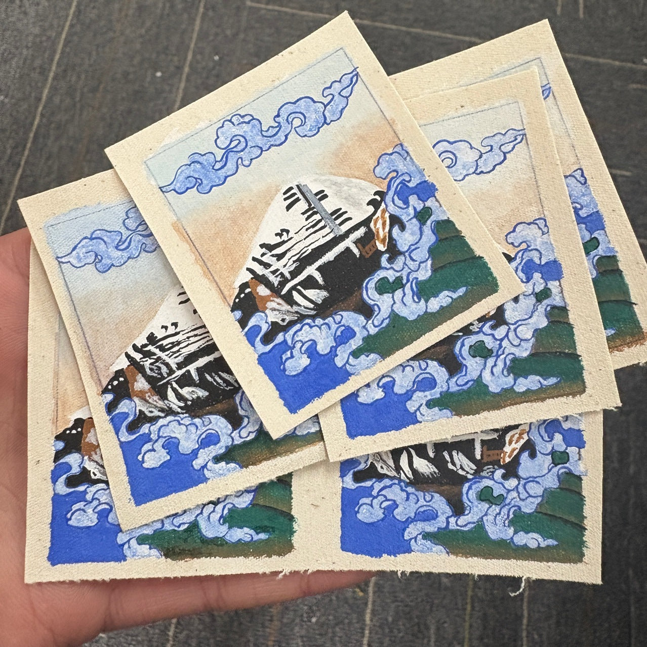 青海热贡纯手绘唐卡圣山