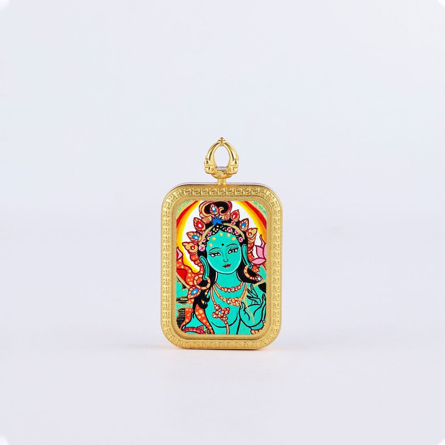 Regong Pure Hand-painted Green Tara Thangka