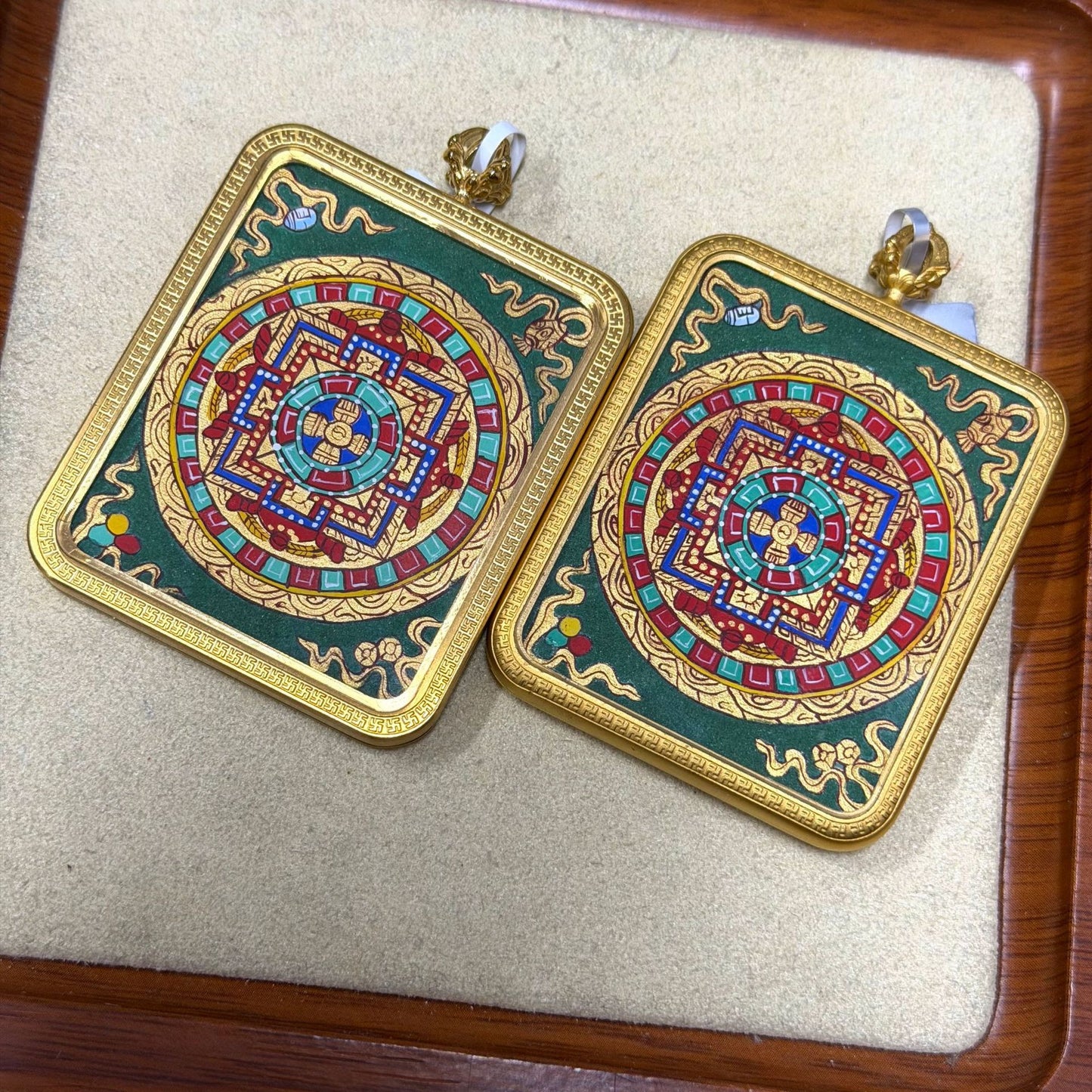 Regong Tibetan Nepalese Pure Hand-Painted Thangka Mandala 4*5 [Card Core] Thangka Painting