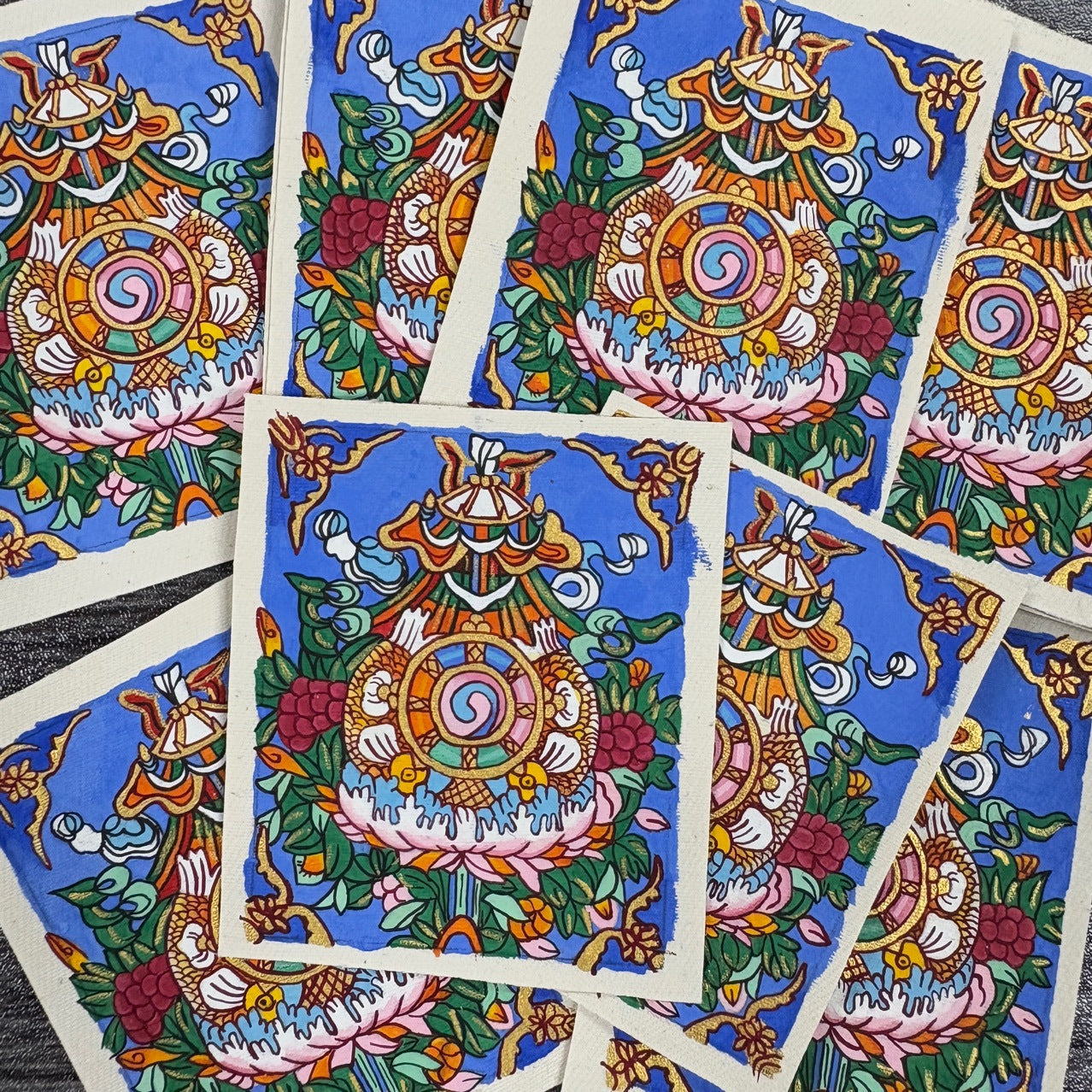 热贡纯手绘唐卡吉祥八宝