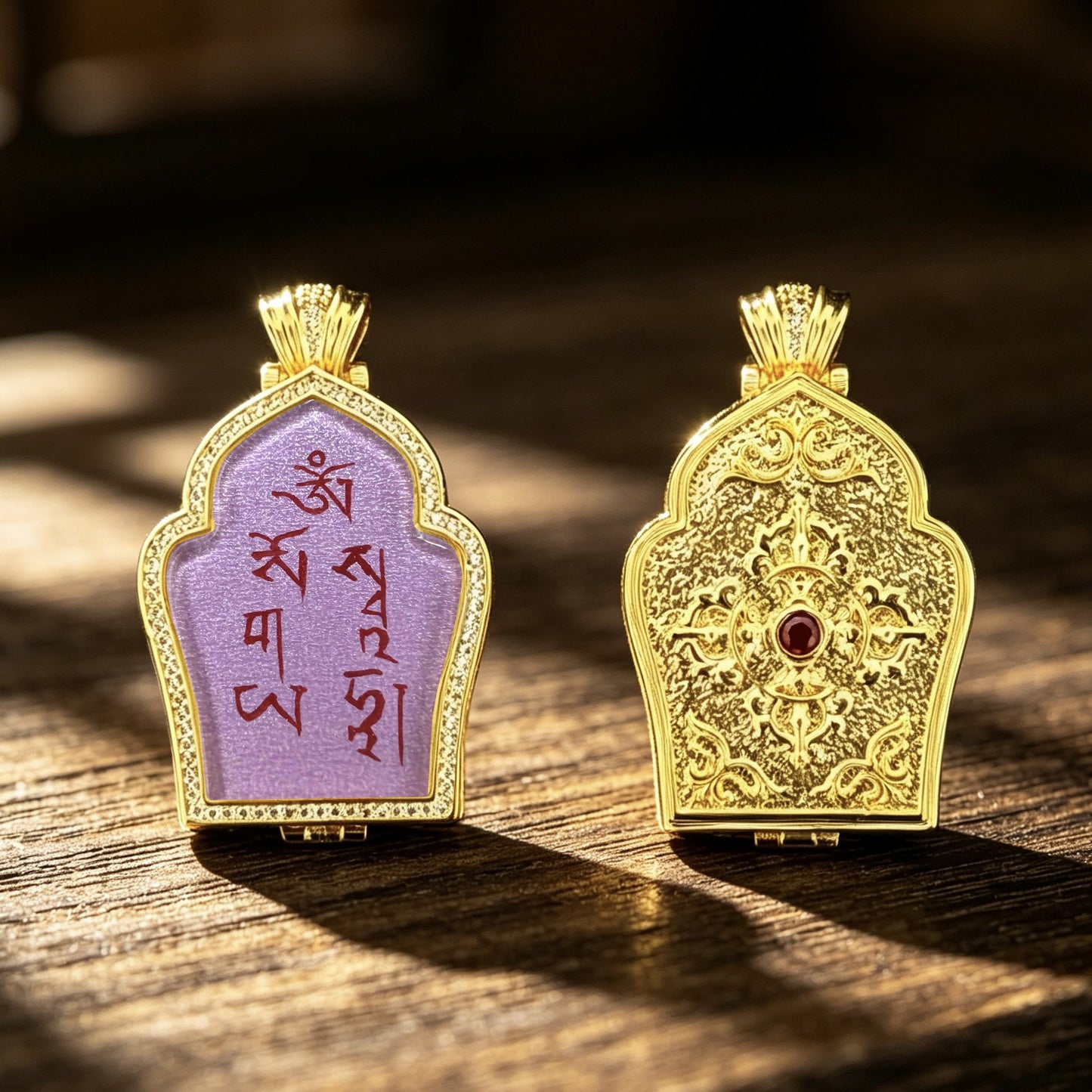 [Pure Hand-Painted] Tibetan Ethnic Style Buddha Amulet Pendant Bhaisajyaguru Manjushri Green Tara Yellow C Black C Thangka Ghau Box Necklace