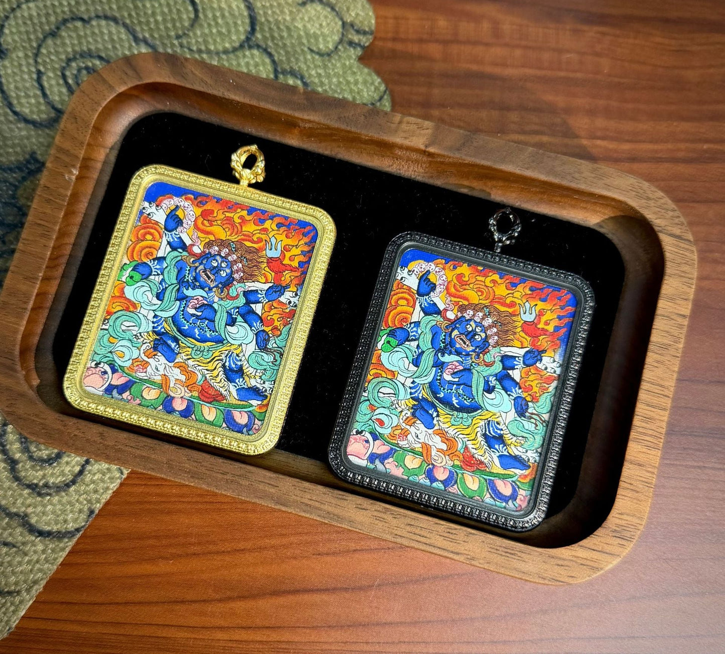 热贡纯手绘唐卡大黑天-彩唐
