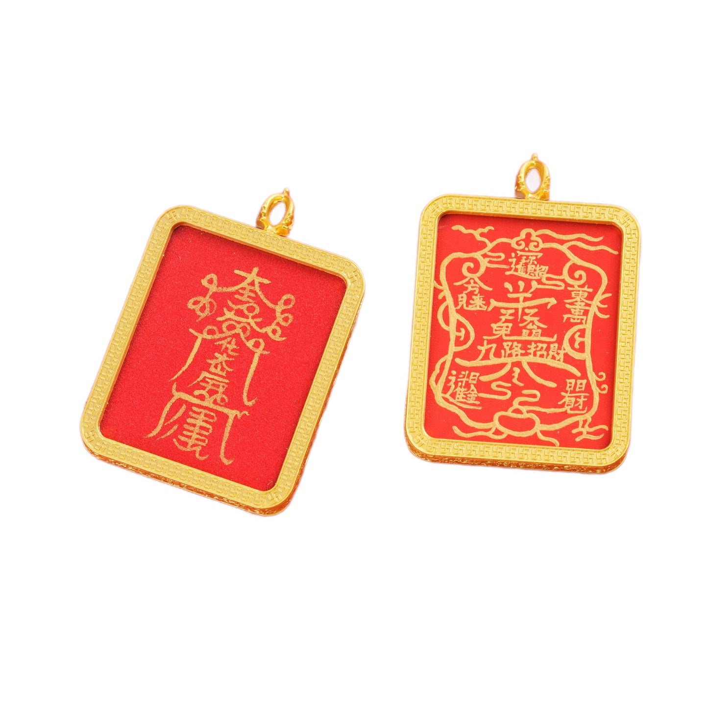 Hand-painted gold-traced Thangka Ghau Box Pendant, Thangka Ornament, Six-Syllable Mantra Ethnic Style Hanging Ornament