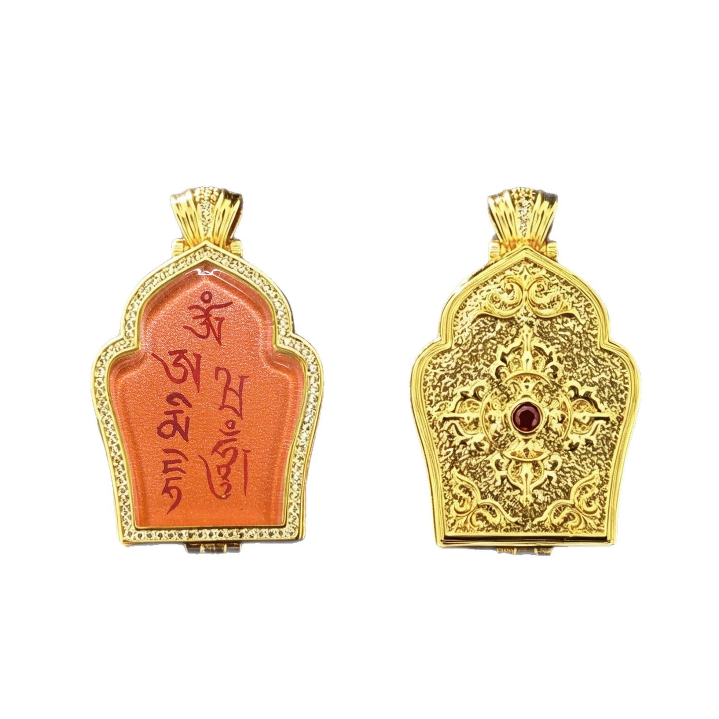 [Pure Hand-Painted] Tibetan Ethnic Style Buddha Amulet Pendant Bhaisajyaguru Manjushri Green Tara Yellow C Black C Thangka Ghau Box Necklace