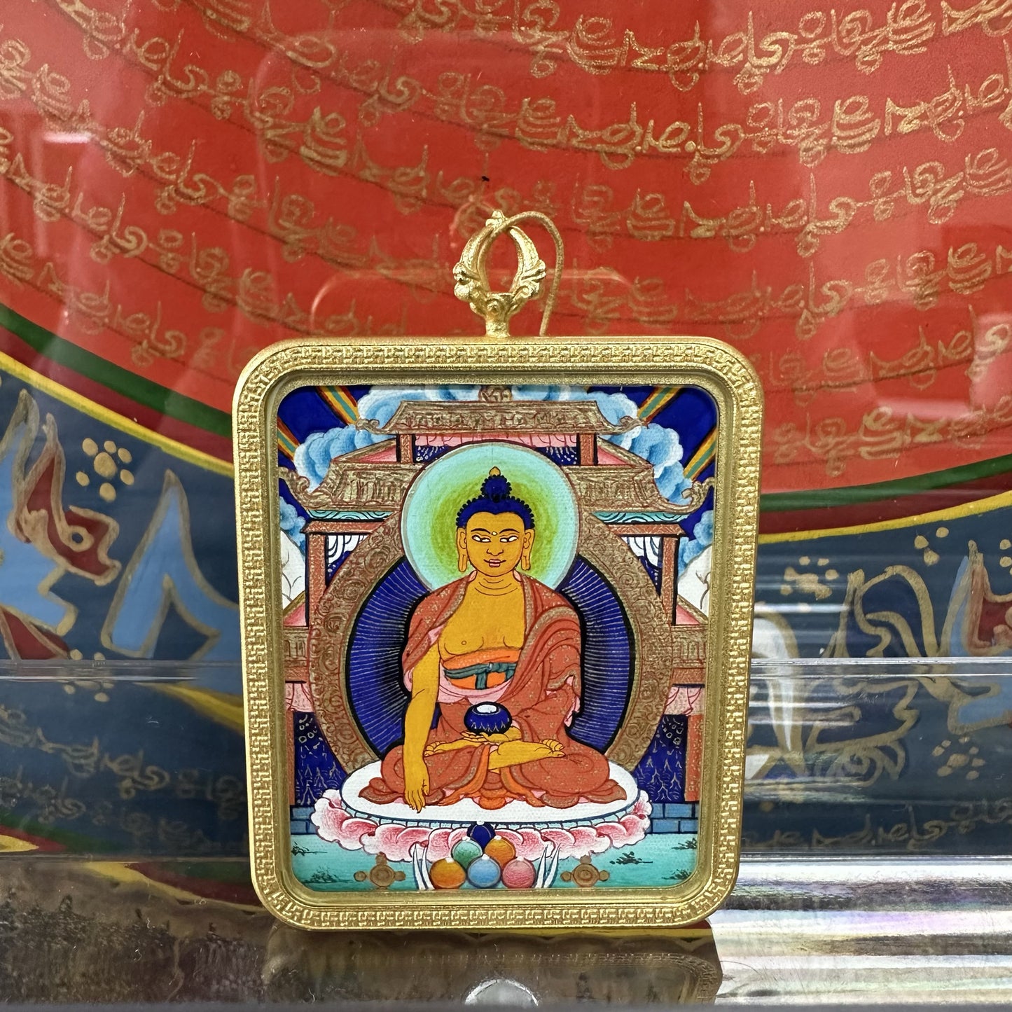 Regong Nepal Tibetan Purely Hand-Painted Thangka Shakyamuni 4*5 Card Core